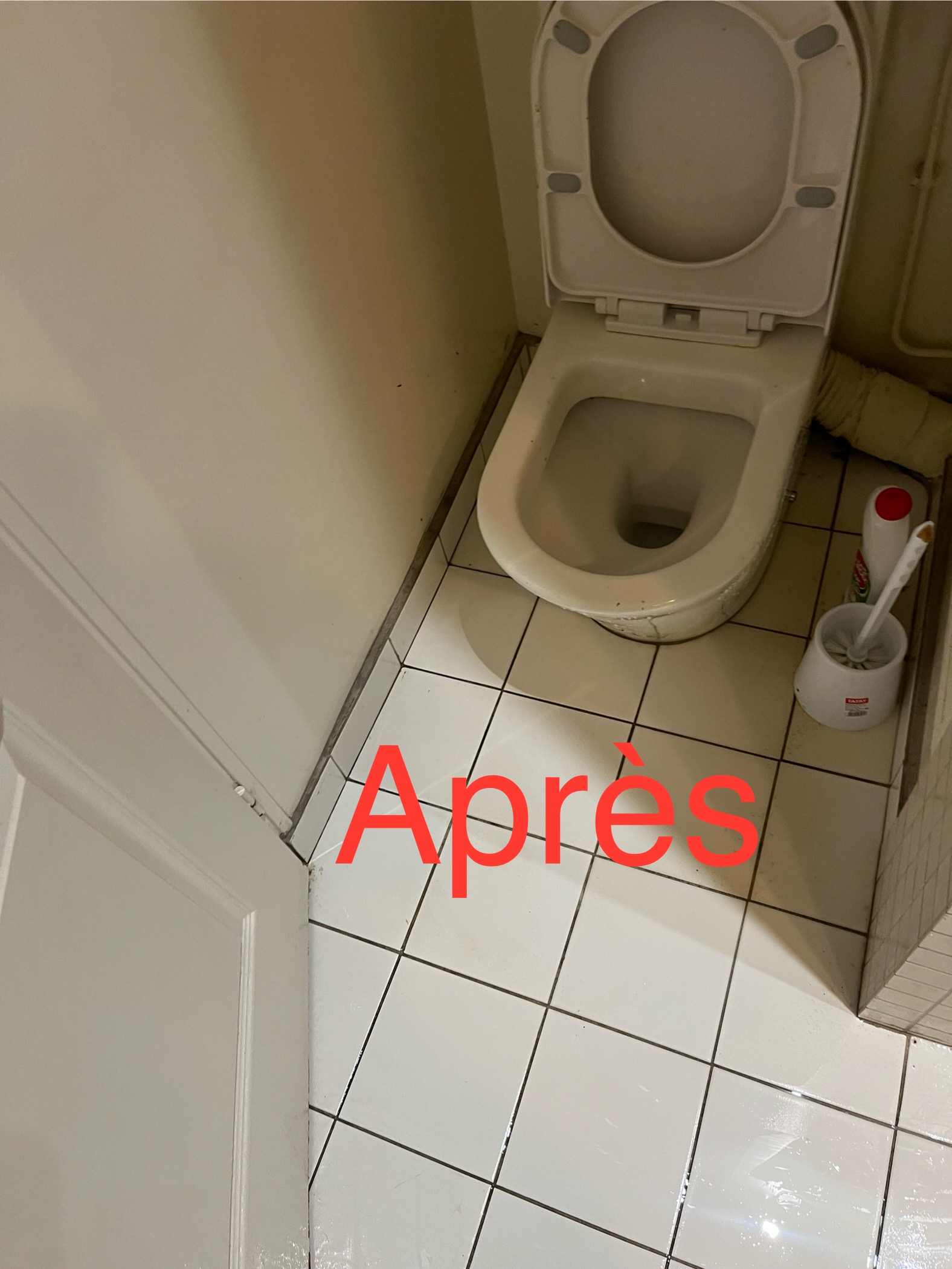 WC propre après intervention